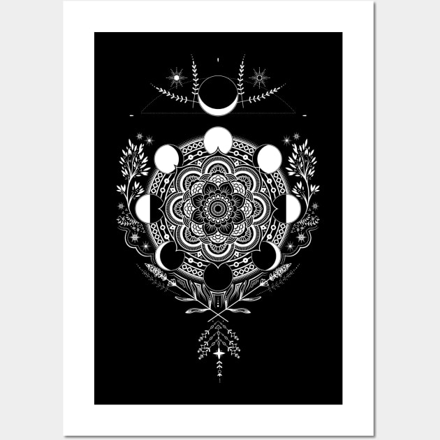 Lunar Mandala Wall Art by BeeryMethod